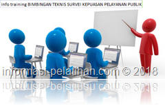 info training BIMBINGAN TEKNIS SURVEI KEPUASAN PELAYANAN PUBLIK info training menyusun Survei Kepuasan Masyarakat sebagai bahan pengambilan kebijakan